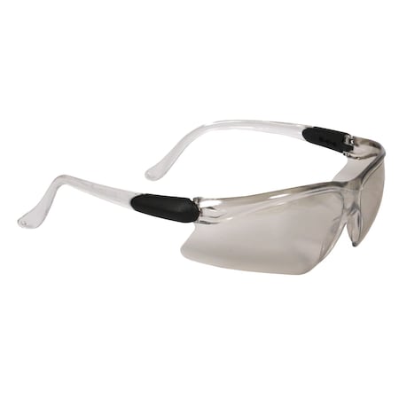 Radians Basin, Safety Glasses, Anti-Scratch, Indoor/Outdoor Lens, Light Gray Frame, Frameless, 1 PR BA1-90